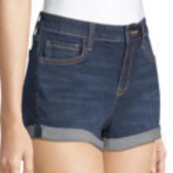 Arizona Women's Dark Aerial Regular Denim Short Juniors SZ 9 - Picture 6 of 7